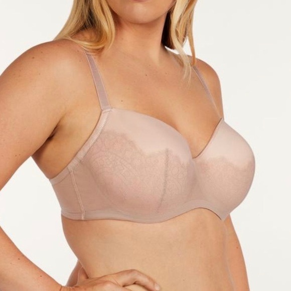 Third Love • Eyelash Lace Demi Bra nude beige Atmosphere soft padded underwire - Picture 7 of 13